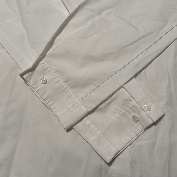 Jenni Kayne - Cotton Button Down Shirt - Collarless - White Size S- Pristine - Picture 7 of 8